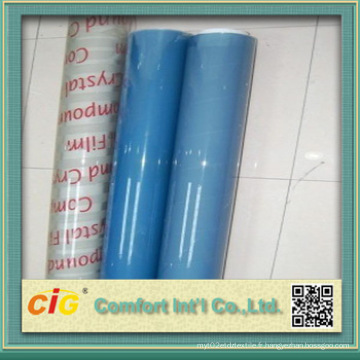 Transparent PVC Soft Film Blue pour fil et câble